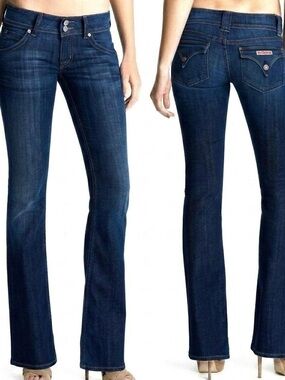 Hudson Dark Wash low rise bootcut jeans